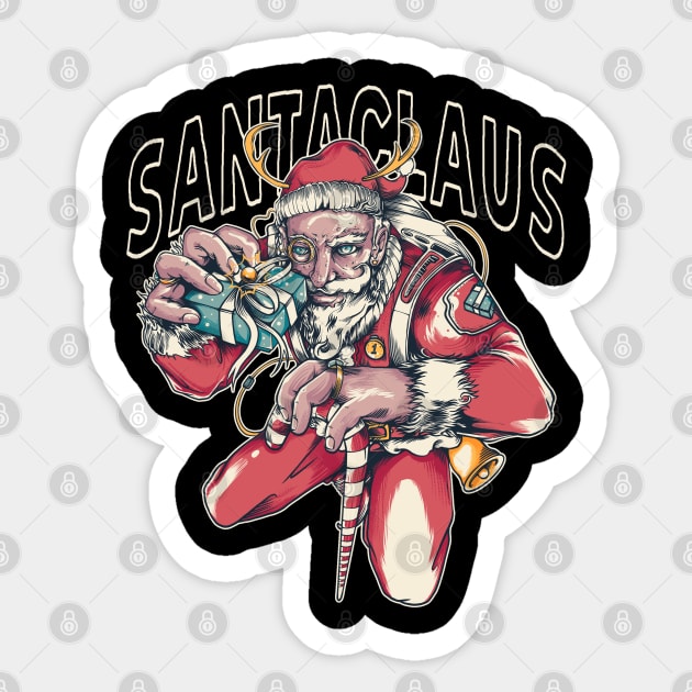 SANTACLAUS CHRISTMAS GIFT Sticker by mmninestd